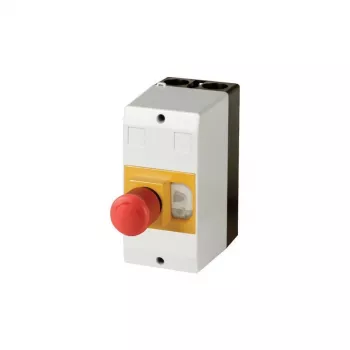 Eaton CI-PKZ01-PVT opbouw besturingsbehuizing met noodstopknop, polycarbonaat, lichtgrijs, IP65, 158 x 80 x 177 mm 281406