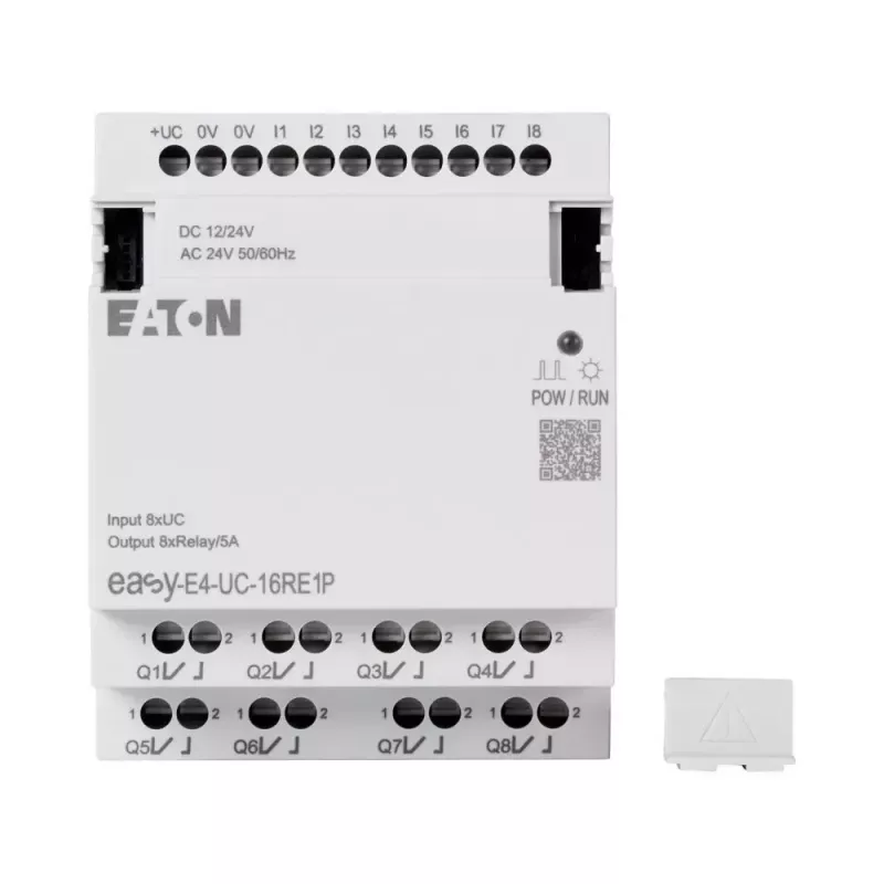 Eaton EASY-E4-UC-16RE1P smart-relais uitbreidingsmodule, 8 digitale ingangen, 8 relaisuitgangen, DIN-rail 197511