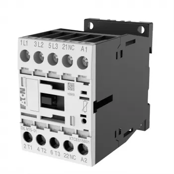 Eaton DILM15-01 schakelaar, 3-polig, 15 A, 230 V AC spoel, 1 NC hulpcontact 290093