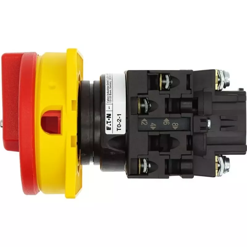 Eaton T0-2-1/EA/SVB afsluitbare nokkenschakelaar 20 A 690 V 1 x 90° geel/rood 038873