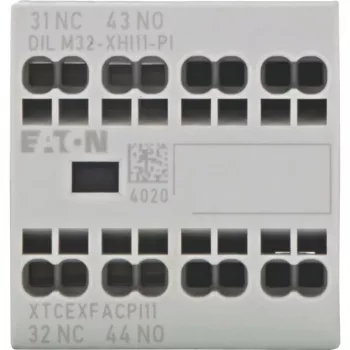 Eaton DILM32-XHI11-PI hulpcontactblok, 1 NO + 1 NC, 4 A, frontmontage, voor DILM7-DILM32 contactors 199309