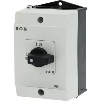 Eaton T0-2-1/I1 3-polige tuimelschakelaar, 20A, IP65, grijs/zwart 207081