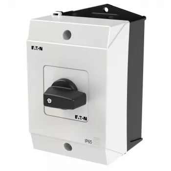 Eaton T0-2-8241/I1 1-polige hoofdschakelaar, 20 A, 690 V AC, zwart/wit 207107