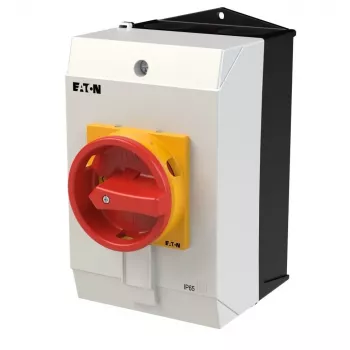 Eaton T3-4-15682/I2/SVB nokkenschakelaar, 3-polig + N, 32 A, rood/gele greep, IP65 207210