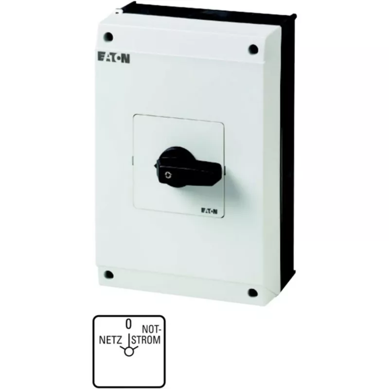 Eaton T5B-4-8902/I4 4-polige nokkenschakelaar, 20 A, 690 V AC, zwart/wit 207237