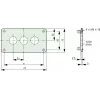 Eaton M22-E3Q aluminium behuizing voor bedieningsstation, grijs, 3 uitsparingen, IP65 216544