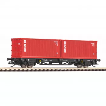Piko TT 47727 TT container-draagwagen 2x20 DSR van de DR