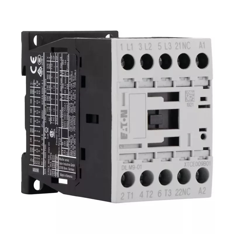 Eaton DILM9-01 24V AC 50Hz 3-polige contactor, 9A, 1NO, IP20 276712