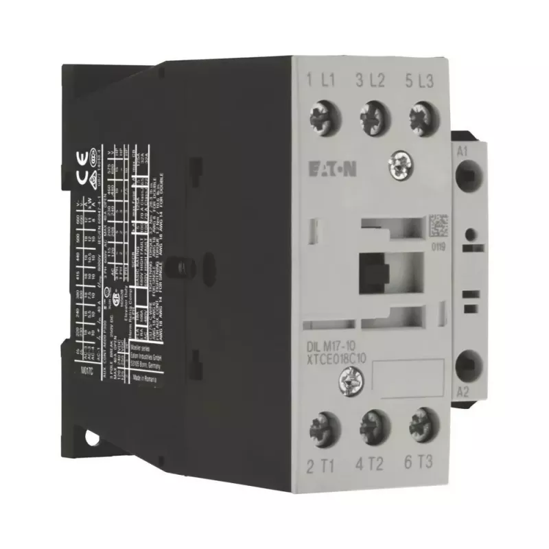 EATON DILM17-10 24V AC 50/60Hz vermogenscontactor, 3-polig, 17A AC-3, 1NO hulpcontact 277008