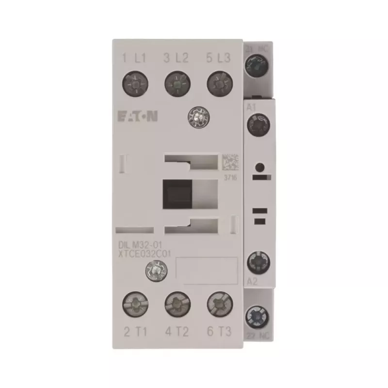 Eaton DILM32-01(RDC24) vermogenscontactor, 3-polig, 32 A, 24-27 V DC spoel, 1 NC hulpcontact 277306