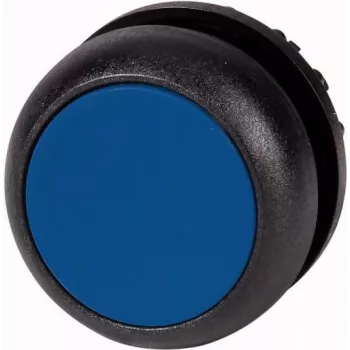 Eaton M22S-DL-B drukknop-aandrijving, moment, zwarte kraag, blauwe lens, 22,5 mm 216932