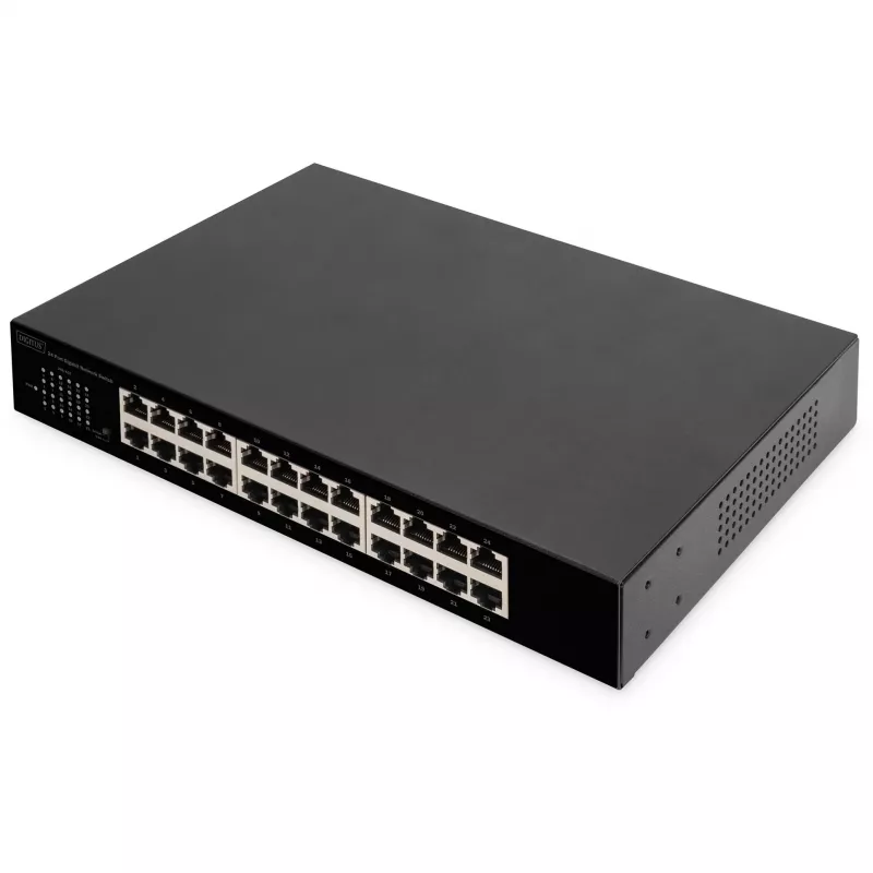 DIGITUS DN-80113-1 24-poorts Gigabit-switch, 19-inch rackmontage, 48 Gbps, unmanaged