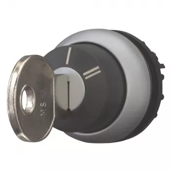 Eaton M22-WRS-X95 sleutelbediende keuzeschakelaar-aandrijving, 3 standen, vergrendelend, zwarte kunststof frontring, X95-sleutel 228026