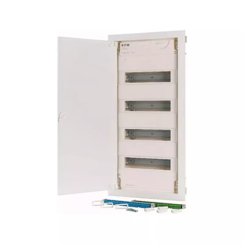 Eaton KLV-48HWP-F inbouwverdeelkast, 4 rijen, 48 modules, witte stalen deur 178812