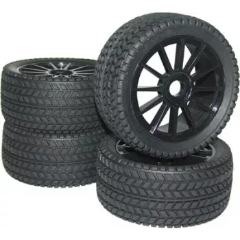 Reely 1:8 buggy compleetwielen Street 10-spaaks zwart 4 stuks (RA093SBA1)