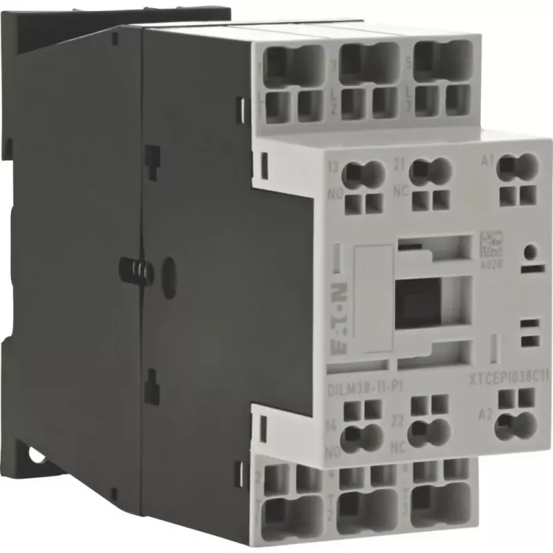 Eaton DILM38-11(RDC24) 3-polig relais, 38 A AC-3, 24 V DC spoel, 1NO+1NC 199298