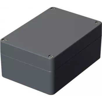 BOPLA universele aluminium behuizing, zilvergrijs (RAL 7001), 200 x 140 x 91 mm, IP65, geschroefd deksel, A 126 01126000.MT1