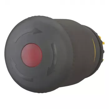EATON M22S-PVLT verlichte noodstop-drukknop-aandrijving, draaiende ontgrendeling, zwarte paddenstoelkop, 38 mm, IP66/IP67/IP69K 271540