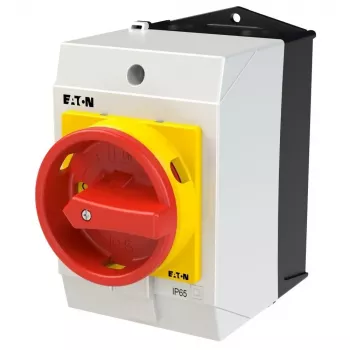 Eaton T0-3-15683/I1/SVB 3-polige nokkenschakelaar, 20 A, rode greep, gele frontplaat 207157
