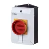 Eaton T0-3-15683/I1/SVB 3-polige nokkenschakelaar, 20 A, rode greep, gele frontplaat 207157