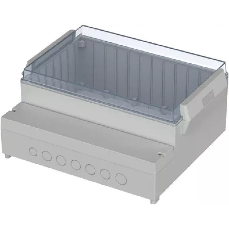 BOPLA RCP 3100 besturingsbehuizing, ABS-onderdeel, polycarbonaat deksel, lichtgrijs, 296 x 261 x 132,5 mm 41310109
