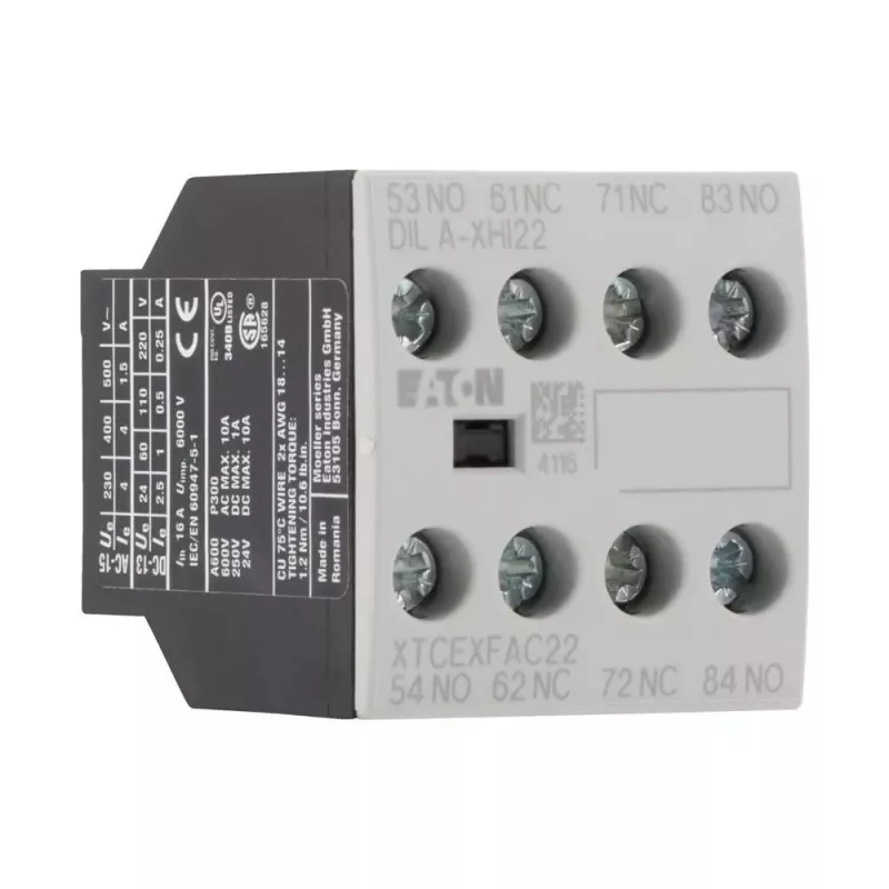 Eaton DILA-XHI22 hulpcontactblok 2NO+2NC frontmontage 276426