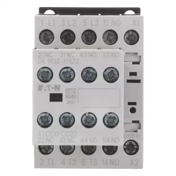 Eaton DILM12-32(24VDC) vermogensschakelaar, 3-polig, 12 A, 24 V DC spoel, 1 NO + 2 NC, schroefklemmen, IP20, DIN-rail-/schroefmontage 276950