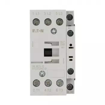 Eaton DILM25-10 24V 50Hz 3-polige vermogensschakelaar, 25 A AC-3, 11 kW, 1 NO hulpcontact, schroefklemmen, DIN-railmontage, IP00 277119