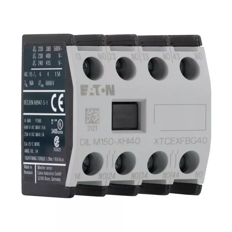 Eaton DILM150-XHI40 hulpcontact 4NO frontmontage voor DILM contactoren 277948