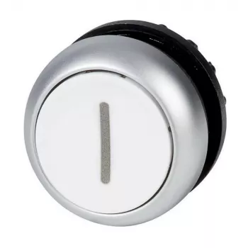 Eaton M22-D-W-X1 drukknop aandrijving, witte knop, zwarte kraag, tastend, 22,5 mm 216611