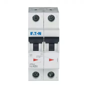 EATON FAZ-K25/2 installatieautomaat (MCB), K-karakteristiek, 25 A, 2-polig, 10 kA 278800