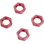 Reely 1:8 zelfborgende wielmoeren rood 4 stuks (1528382)