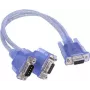 Ixxat Y-CAN-kabel, D-SUB9 stekker naar 2x D-SUB9 bus, 0,3 m, zwart 1.04.0076.00001