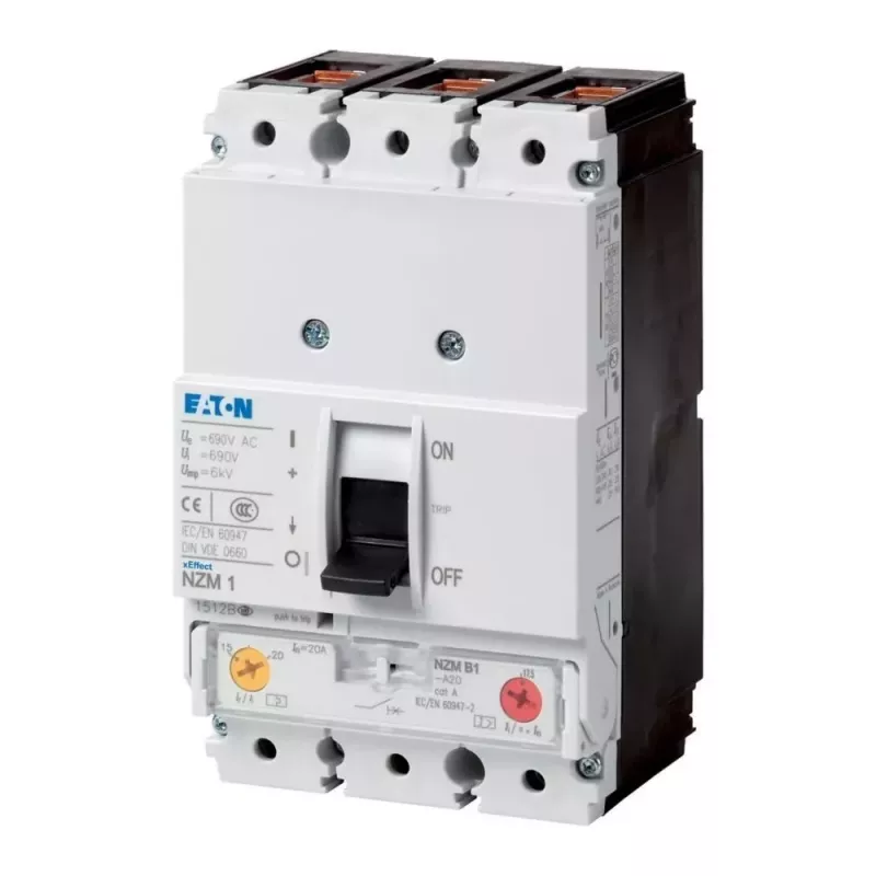 Eaton NZMN1-A63 3-polige vermogensschakelaar 63A 690V AC 50kA 259083