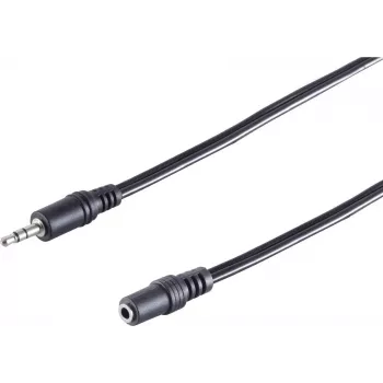 SHIVERPEAKS audio-verlengkabel, 3,5 mm jackstekker naar bus, 2,5 m, zwart