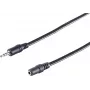 SHIVERPEAKS audio-verlengkabel, 3,5 mm jackstekker naar bus, 2,5 m, zwart