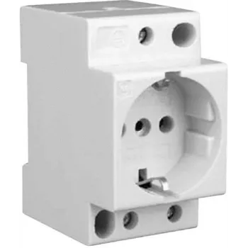 Eaton xPole DIN-rail Schuko-stopcontact 16 A 250 V AC zonder klepdeksel, 2,5 TE, lichtgrijs 266875