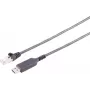 S CONN MAXIMUM CONNECTIVITY USB-A naar RJ45 Gigabit Ethernet adapterkabel, 2 m, zwart 13-52035