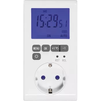 Sygonix digitale tijdschakelaar met weekprogramma, 3680 W, IP20, countdown- en timerfunctie