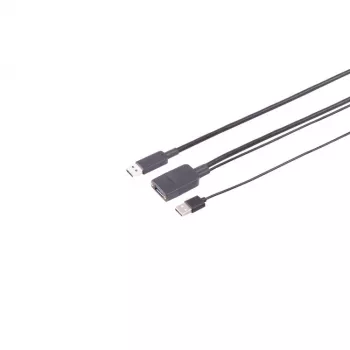 S CONN MAXIMUM CONNECTIVITY USB-A optische verlengkabel USB 3.2 Gen 2, A stekker naar A bus, 10 Gbps, 10,0 m, zwart (30-37075)