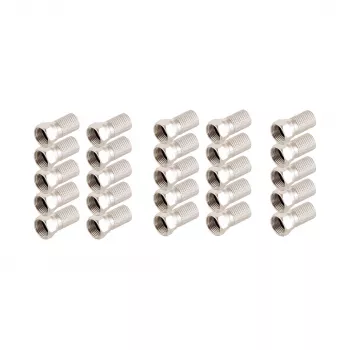 SHIVERPEAKS BASIC-S F-stekker 7,2 mm met dichtingsring en grote moer, 25-pack BS85010-R-SET25