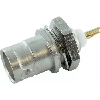 Telegärtner J01001A1219 BNC-bus inbouwconnector, 75 Ohm, soldeeraansluiting, zwart