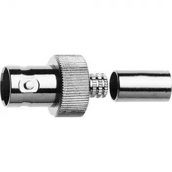 Telegärtner BNC-bus crimp-connector voor RG-62 coaxkabel, 93 Ohm, vernikkeld messing J01003A1262
