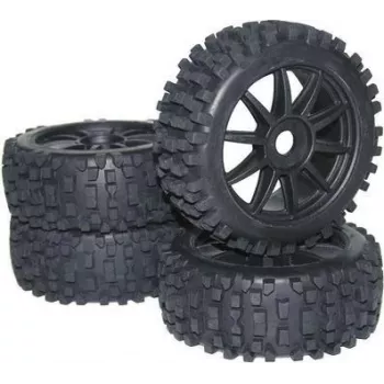 Reely 1:8 buggy compleetwielen Big Core 10-spaaks zwart 4 stuks (MV3693SBA3)