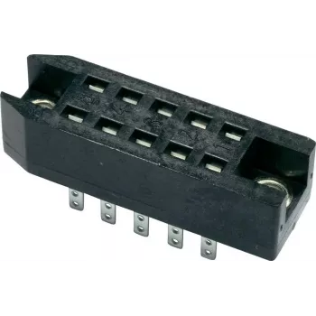 TELEGÄRTNER J00042A0907 26-polige 2-rijige rechte busconnector, 2,54 mm steekafstand, doorvoermontage, vergulde contacten