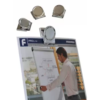FRANKEN HMC35 magneetclip, 40 x 35 mm, 500 g houdkracht, zilver