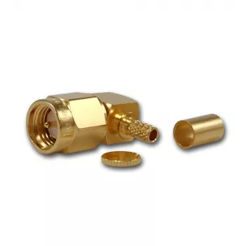 Telegärtner SMA-haakse stekker krimp voor RG-316, goud, 5-pack (J01150A0071)
