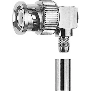 TELEGÄRTNER BNC haakse krimp-/soldeerstekker 50 Ohm voor RG-174/RG-188/RG-316 (J01000A0033)