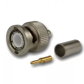 Telegärtner BNC-krimpstekker 50 Ohm voor RG-58 C/U, nikkel/goud, 4 GHz J01000L1255Z
