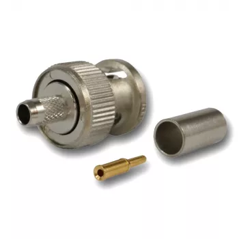 Telegärtner BNC-krimpstekker 50 Ohm voor RG-58 C/U, nikkel/goud, 4 GHz J01000L1255Z